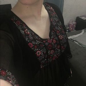 Rebellion Sheer Flower Blouse